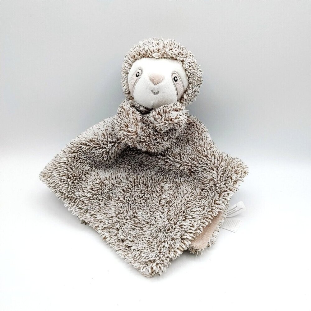 Carters Plush Stuffed Animal Sloth Soft Security Blanket Lovey Shaggy